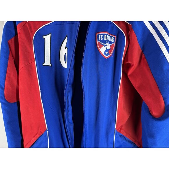 Vintage Adidas FC Dallas MLS Mens Training Full Zip Jacket Size Small, No.16 - Picture 3 of 12